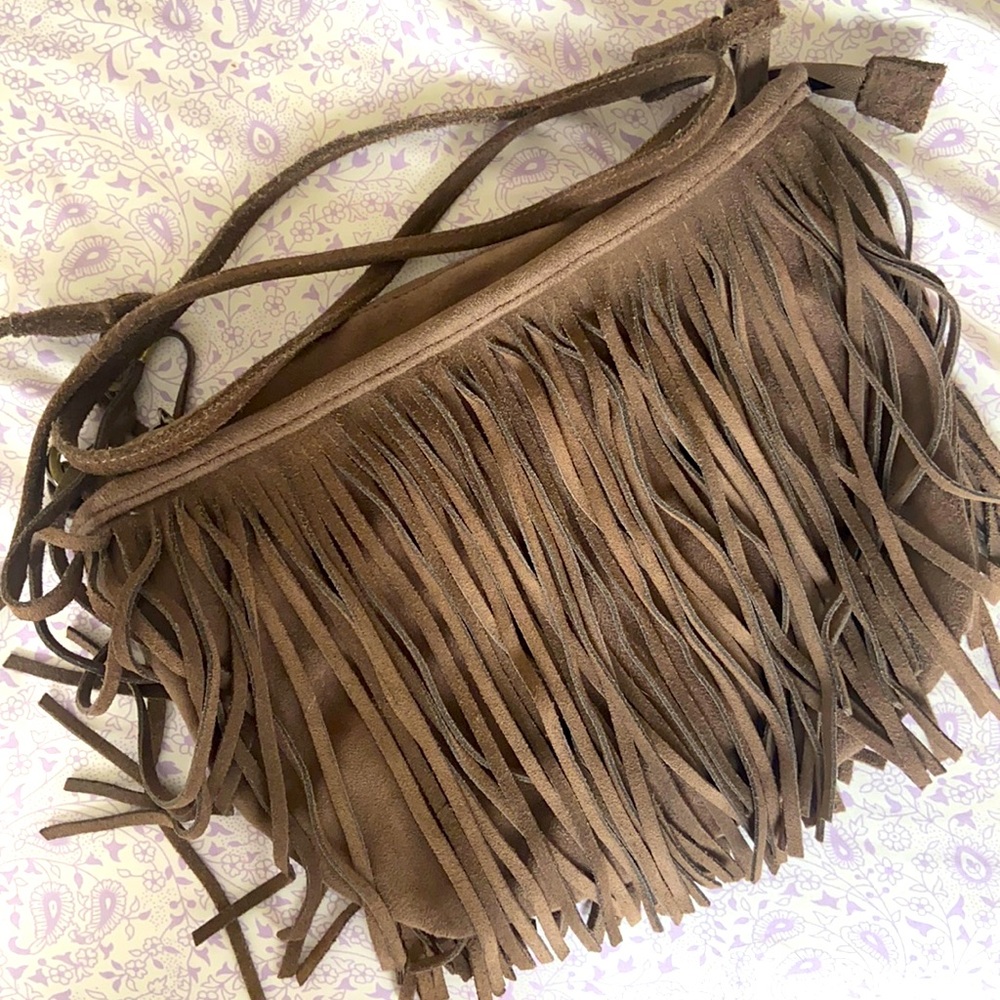 UO Brown Fringe Purse